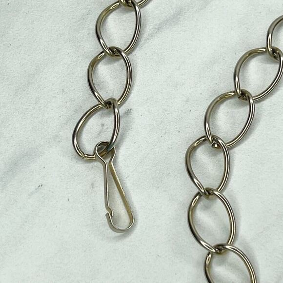 Gold Silver Tone Chain Link Belt Ball Charm XS/Small (XS/S) ✨ - Picture 2 of 10